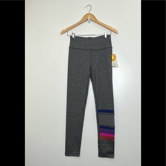 C & C California Pants - C & C California Gray Stripe Around Leggings S/Med